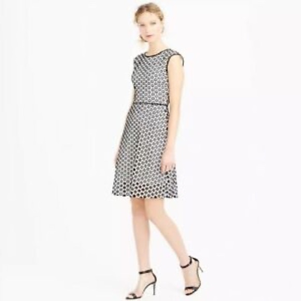 J. Crew Black and Cream Dress